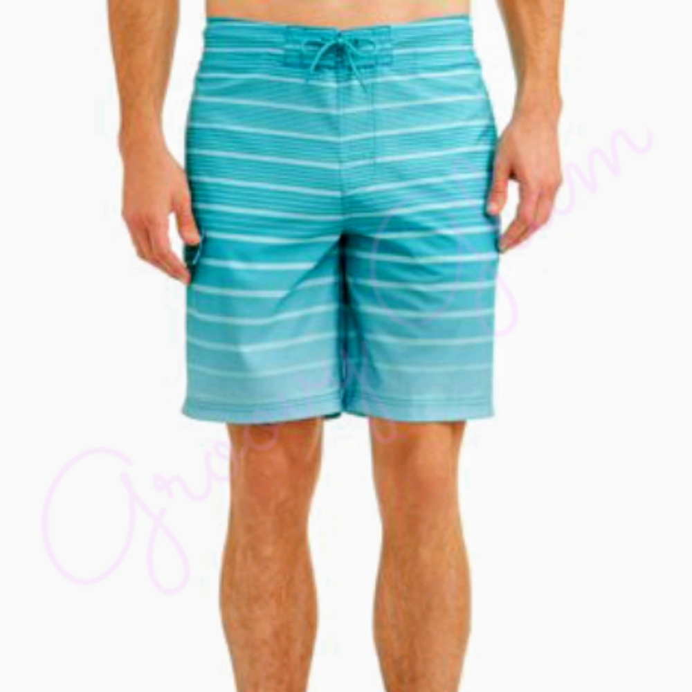 GEORGE Blue Stripes Men's Classic Board Shorts